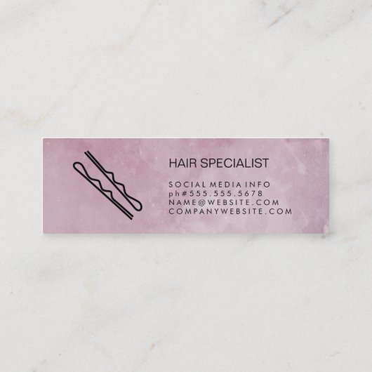 Chic Hair Stylist Mini Visitekaartje (Achterkant)
