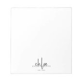 Chic Hair Stylist Minimalist Monogram  Notitieblok (Voorkant)