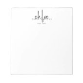 Chic Hair Stylist Minimalist Monogram Notitieblok (Voorkant)