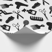 Chic Hair Stylist Patroon Cadeaupapier (Hoek)