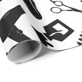 Chic Hair Stylist Patroon Cadeaupapier (Rol Hoek)