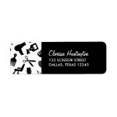 Chic Hair Stylist Patroon Etiket (Voorkant)