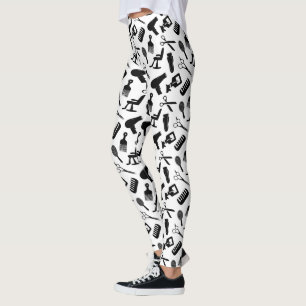 Chic Hair Stylist Patroon Leggings