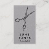 Chic Hair Stylist Scissors Salon Minimal Elegant Visitekaartje (Voorkant)