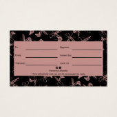 Chic Hair Tools Patroon QR Code Gift Certificaat Visitekaartje (Achterkant)