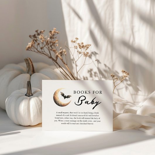 Chic Halloween Baby Shower Books for Baby Informatiekaartje