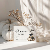Chic Halloween Baby Shower Diaper Raffle Informatiekaartje