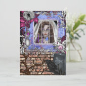 Chic Halloween bruids douche uitnodiging (Staand voorkant)