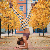 Chic Halloween Oranje Black Spooky Witch Costume Leggings