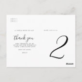 Chic Hand-belettering Foto Verjaardagsfeest Dank u Briefkaart (Achterkant)