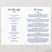 Chic Hand-briefed Wedding Program (Achterkant)