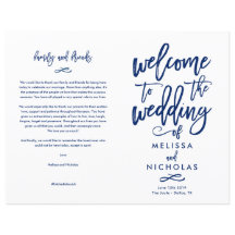 Chic Hand-briefed Wedding Program