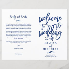 Chic Hand-briefed Wedding Program