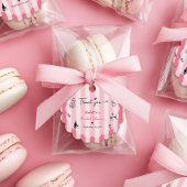 Chic Hand Drawn Roze Streep Vrijgezellenfeest Bedankjes Labels