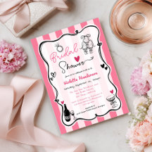 Chic Hand Drawn Roze Streep Vrijgezellenfeest