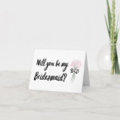 Chic Hand Drawn You Will Be My Bridesmaid Voorstel Kaart (Voorkant)