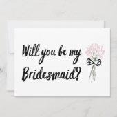 Chic Hand Drawn You Will Be My Bridesmaid Voorstel Kaart (Voorkant)