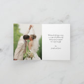 Chic Hand Geletterd Script Foto bruiloft Dank u Kaart (Binnen)