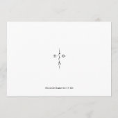 Chic Hand Geletterd Wedding Receptie Menu (Achterkant)