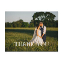 Chic Hand Geletterde bruiloft DANK U wit