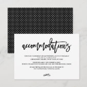 Chic Hand Geletterde Huwelijksaccommodatie Kaart (Voorkant / Achterkant)