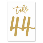 Chic Hand Geletterde Tafelnummer Goud | Tabel 44 (Voorkant)