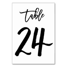 Chic Hand Geletterde Tafelnummer Kaart | Tabel 24