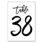 Chic Hand Geletterde Tafelnummer Kaart | Tabel 38 (Achterkant)