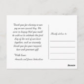 Chic Hand Geletterde Trouwliefde EN BEDANKT wit Briefkaart (Achterkant)