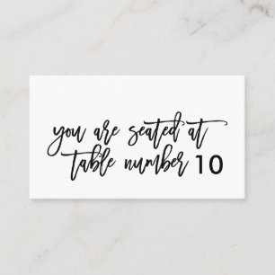 Chic Hand Geletterde Trouwplaats Kaart Plaatskaartje