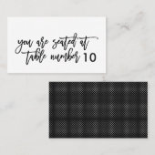 Chic Hand Geletterde Trouwplaats Kaart Plaatskaartje (Voorkant / Achterkant)