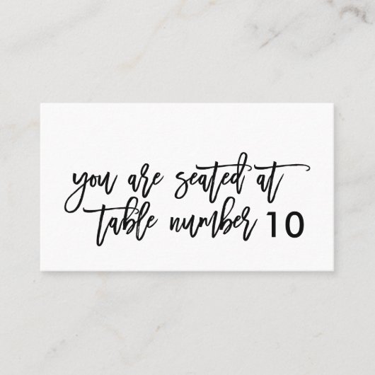 Chic Hand Geletterde Trouwplaats Kaart Plaatskaartje (Voorkant)