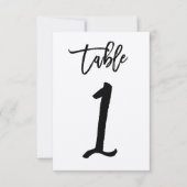 Chic Hand Letter Kraft Table Number Kaart | Tabel  (Voorkant)