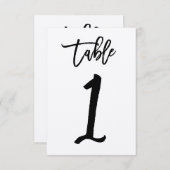 Chic Hand Letter Kraft Table Number Kaart | Tabel (Voorkant / Achterkant)