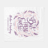 Chic Hand Letterde Beste Vriend ooit Gepersonalise Fleece Deken (Voorkant (Horizontaal))