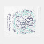 Chic Hand Letterde Beste Vriend ooit Gepersonalise Fleece Deken (Voorkant (Horizontaal))