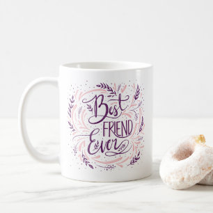 Chic Hand Letterde Beste Vriend ooit Gepersonalise Koffiemok