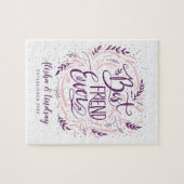 Chic Hand Letterde Beste Vriend ooit Gepersonalise Legpuzzel (Horizontaal)