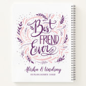 Chic Hand Letterde Beste Vriend ooit Gepersonalise Notitieboek (Achterkant)