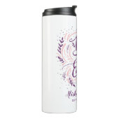 Chic Hand Letterde Beste Vriend ooit Gepersonalise Thermosbeker (Gedraaid links)