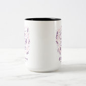 Chic Hand Letterde Beste Vriend ooit Gepersonalise Tweekleurige Koffiemok (Center)