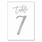 Chic Hand Letterde Silver van het Aantal van de Li Kaart (Achterkant)