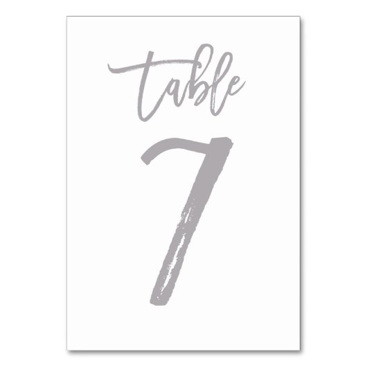 Chic Hand Letterde Silver van het Aantal van de Li Kaart (Voorkant)