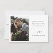 Chic Hand Lettered 4 Photo Wedding Bedankkaart (Achterkant)