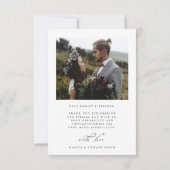 Chic Hand Lettered 4 Photo Wedding Bedankkaart (Achterkant)