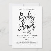 Chic Hand Lettered Baby shower Kaart (Voorkant)