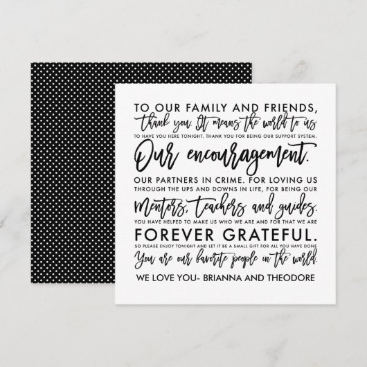 Chic Hand Lettered Bedankt Bericht (Voorkant / Achterkant)