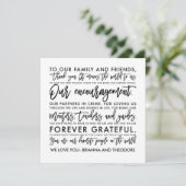 Chic Hand Lettered Bedankt Bericht (Staand voorkant)