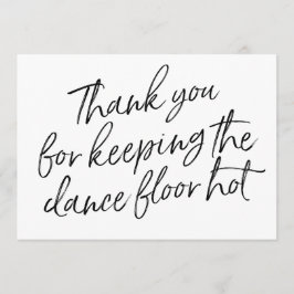 Chic Hand Lettered "Bedankt" DJ, muzikant, band Bedankkaart