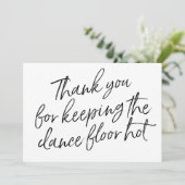 Chic Hand Lettered "Bedankt" DJ, muzikant, band Bedankkaart (Staand voorkant)